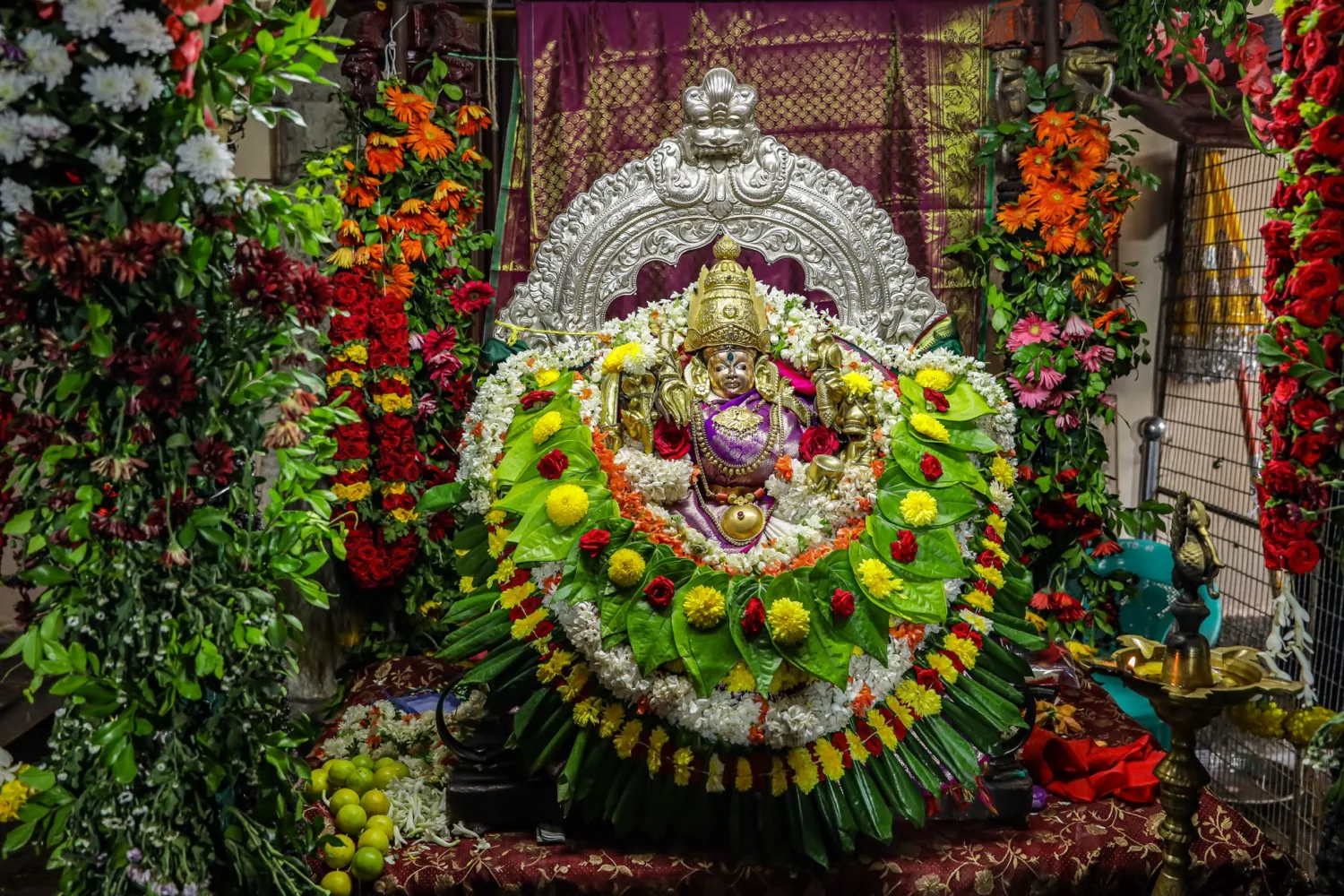 Goddess Chamundeshwari in full alankara