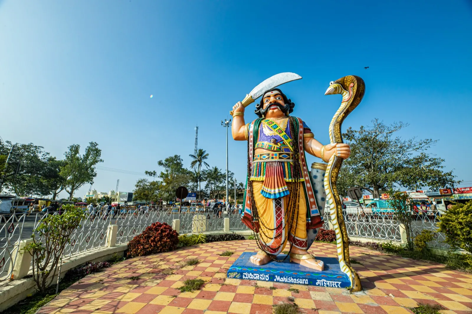 Gopuram of Sri Chamundeshwari Devi Temple against the open sky